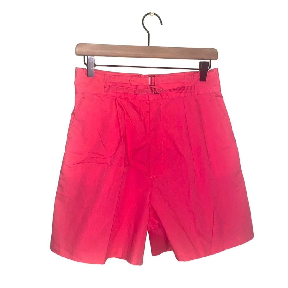 VINTAGE GARAN BY MARITA retro belted high waisted hot pink shorts 14